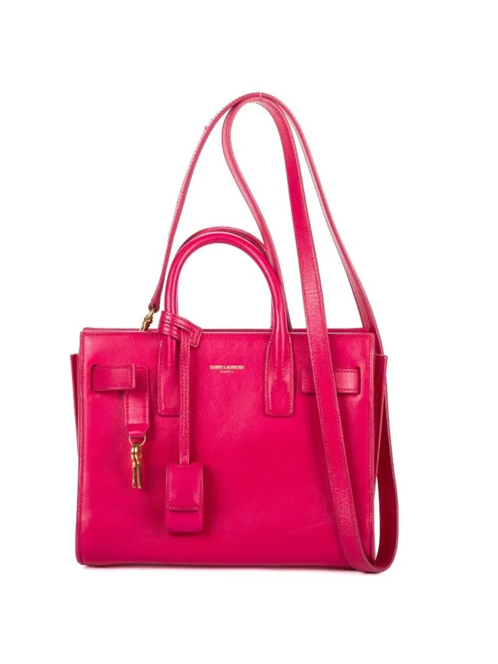 Saint Laurent Nano Sac de Jour Pink Calfskin Leather Handbag